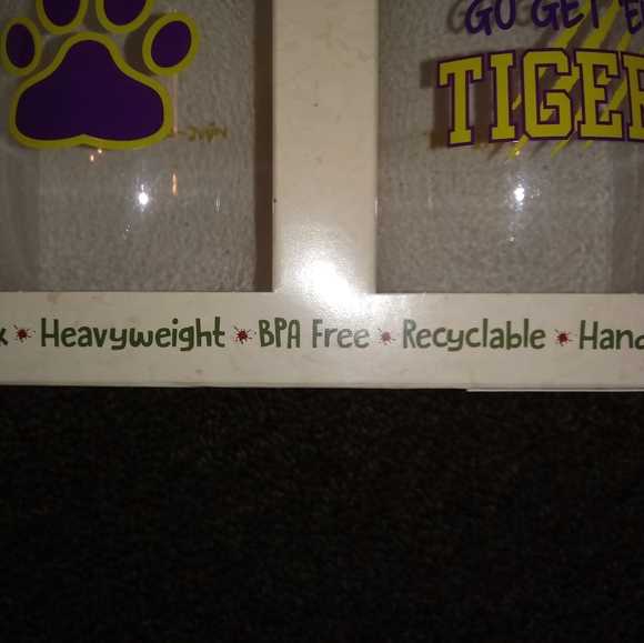 LSU SHATTERPROOF WINE GLASSES 16OZ - Picture 2 of 4